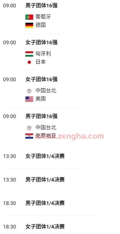 奥运会中国2021赛程表（奥运会2021赛程表乒乓球）