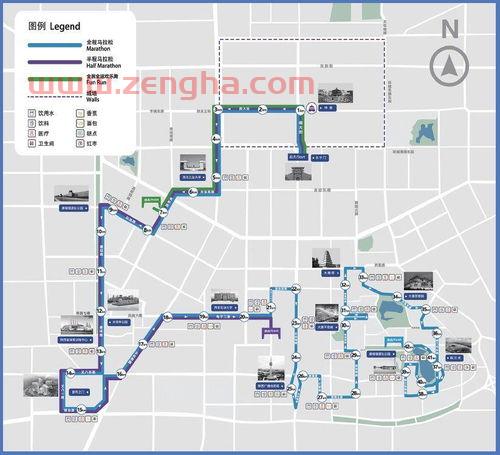 西安马拉松2020路线图